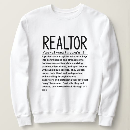 Realtor Trui (Design voorkant)