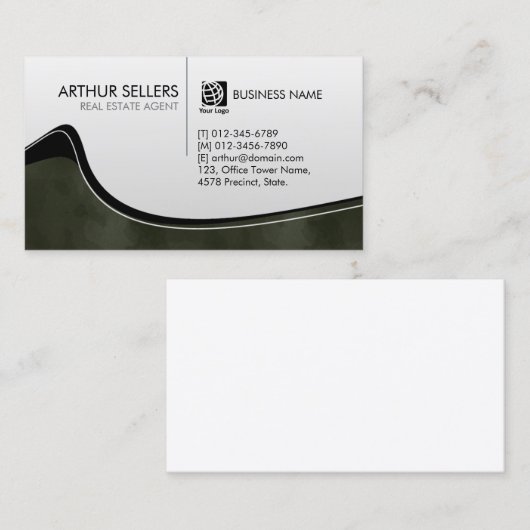 Realtor van de Real Estate Agent Visitekaartje (Voorkant / Achterkant)
