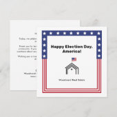 Realtor van verkiezingsdag viert democratische gem (Voorkant / Achterkant)