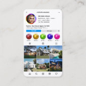 Realtor Vastgoed Instagram Wit Modern Visitekaartje (Voorkant)