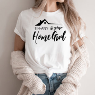 Realtor Vastgoed Verkoop Home Meisje Naam T-Shirt