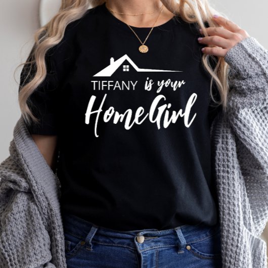 Realtor Vastgoed Verkoop Home Meisje Naam T-Shirt