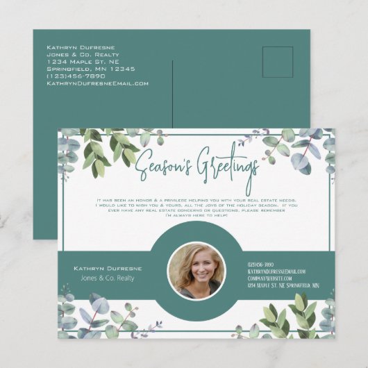 Realtor/Verzekering Briefkaart wintervakantie (Voorkant / Achterkant)