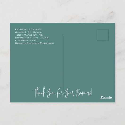 Realtor/Verzekering Briefkaart wintervakantie (Achterkant)