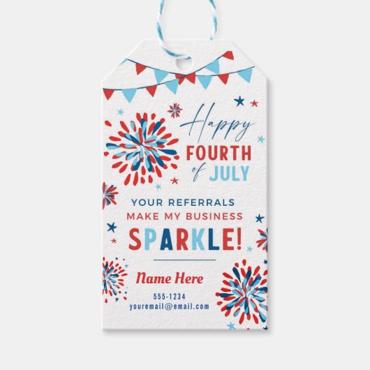 Realtor Vierde Pop juli door Gift Label Cadeaulabel (Voorkant)