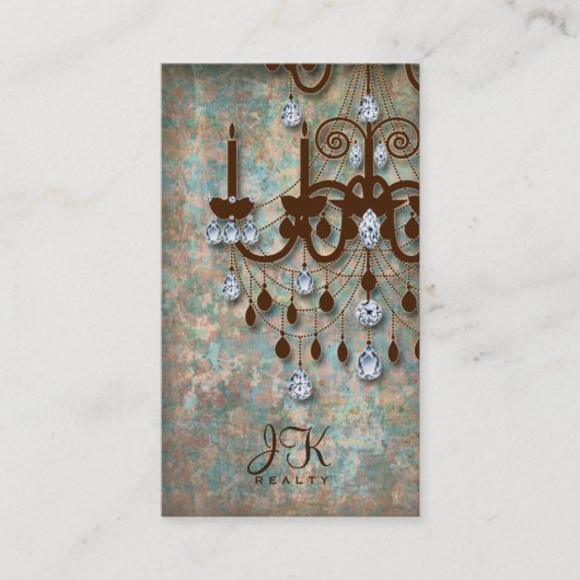 Realtor Visitekaartje  Damask Chandelier (Voorkant)