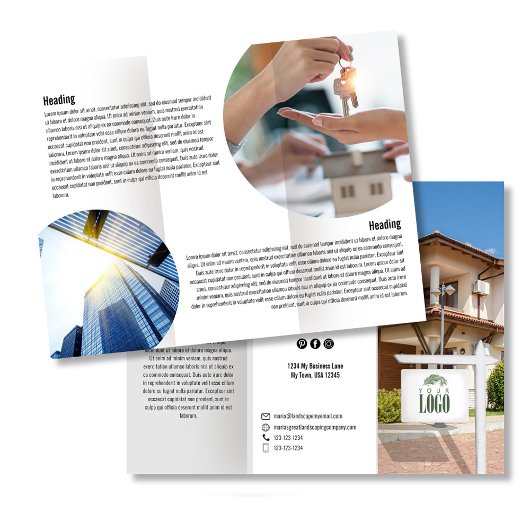 Realtor Voeg uw Logo Business Brochure QR-code toe