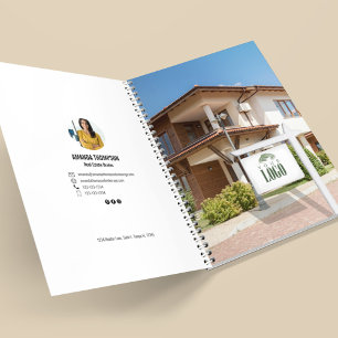 Realtor Voeg uw Logo Foto Aangepast toe Notitieboek