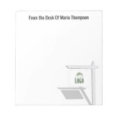 Realtor Voeg uw Logo toe Eenvoudig bedrijf Notitieblok (Voorkant)