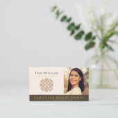 Realtor voegt uw Logo en foto toe | Onroerend goed Visitekaartje (Staand voorkant)