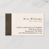 Realtor voegt uw Logo en foto toe | Onroerend goed Visitekaartje (Achterkant)