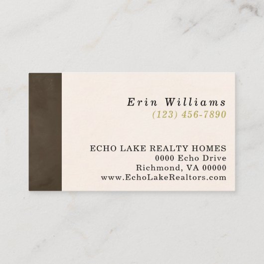 Realtor voegt uw Logo en foto toe | Onroerend goed Visitekaartje (Achterkant)