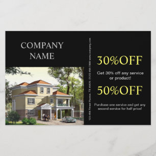 Realtor voor renovatieopbouw voor Home Remodeling Flyer