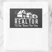 Realtor voor uw Huis Rechthoekige Sticker (Tas)