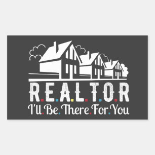 Realtor voor uw Huis Rechthoekige Sticker