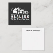 Realtor voor uw Huis Vierkante Visitekaartje (Voorkant / Achterkant)