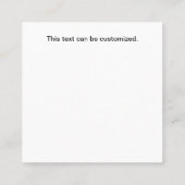 Realtor voor uw Huis Vierkante Visitekaartje (Achterkant)