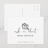 Realtor vraagt me om onroerend goed briefkaart (Voorkant / Achterkant)