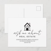 Realtor vraagt me om speciale aandacht voor onroer briefkaart (Voorkant / Achterkant)