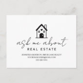 Realtor vraagt me om speciale aandacht voor onroer briefkaart (Voorkant)