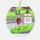 Realtor — Vrouw Keramisch Ornament (Links)