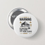 Realtor Warning May Sntaneously Start Talking Abou Ronde Button 5,7 Cm (Voorkant /achterkant)