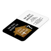 Realtor WE KOPEN HOUSTHUIS Magnet Magneet (Linkerzijde)