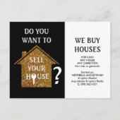 Realtor WE KOPEN HUISVESTING Briefkaart (Voorkant)