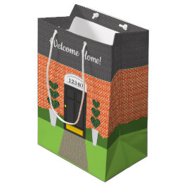 Realtor Welcome Home Brick Nieuwe Home Gift Bag Medium Cadeauzakje