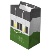 Realtor Welcome Home Cute New Home Gift Bag Medium Cadeauzakje (Achterkant Gekanteld)
