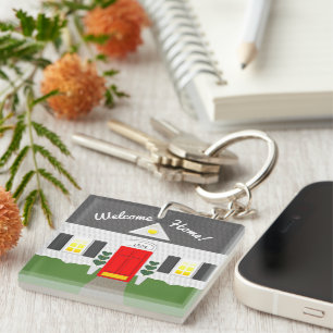 Realtor Welcome Home Cute New Home Sleutelhanger
