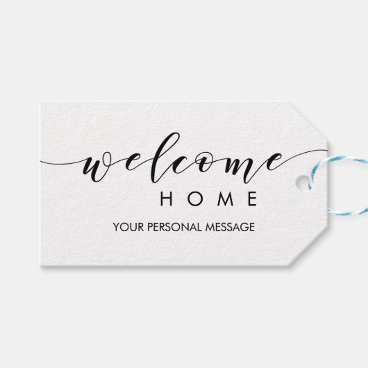 Realtor Welkom Home Cadeau Labels voor Housewarmin Cadeaulabel (Voorkant (Horizontaal))