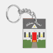 Realtor Welkom Home Schattigee Nieuwe Huis Sleutel Sleutelhanger (Voorkant Links)