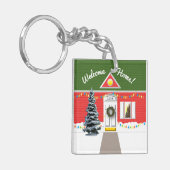 Realtor Welkom Home Vakantie Nieuw Huis Sleutelhan Sleutelhanger (Voorkant Links)