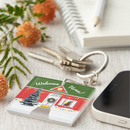 Realtor Welkom Home Vakantie Nieuw Huis Sleutelhan Sleutelhanger
