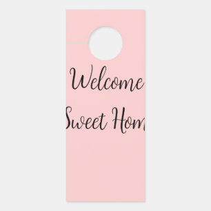 Realtor welkome huisverwarming voegt jouw naam toe deurhanger