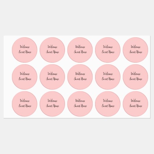 Realtor welkome huisverwarming voegt jouw naam toe labels (Vel)