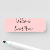 Realtor welkome huisverwarming voegt jouw naam toe naamplaatje (In situ)