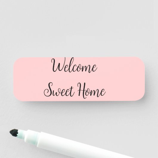 Realtor welkome huisverwarming voegt jouw naam toe naamplaatje (In situ)