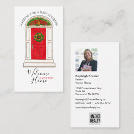Realtor Welkome startpagina Rode deur Foto Visitek Visitekaartje