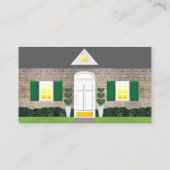 Realtor Whitewash Brick House Foto Visitekaartje (Achterkant)