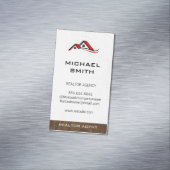 Realtor Wood Trim | Home Rooftops Magnetisch Visitekaartje (Voorbeeld)