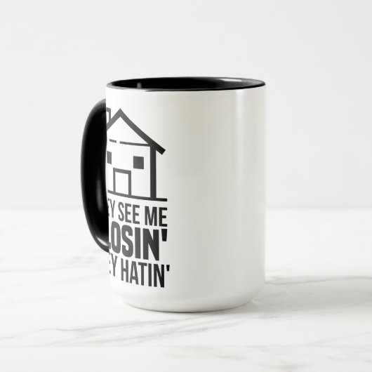 Realtor ze zien mij als het sluiten van een echte  mok (Voorkant links)