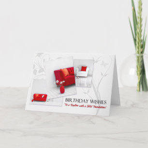 Realtor's Birthday Fun Red White Home Interior Kaart