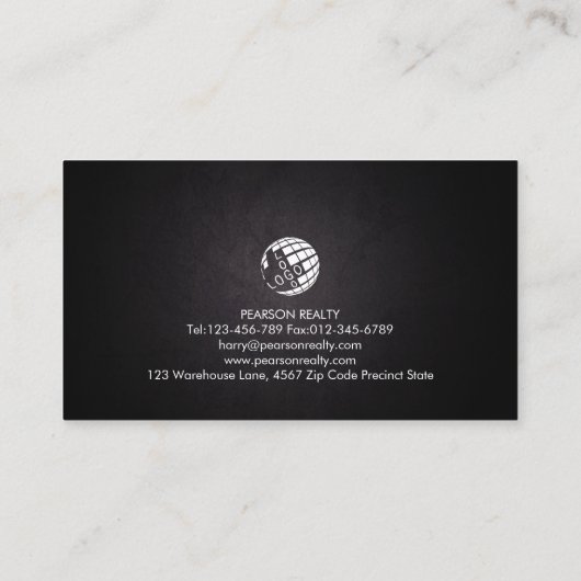 Realty Realtor Real Estate Consultant Monogram Visitekaartje (Achterkant)