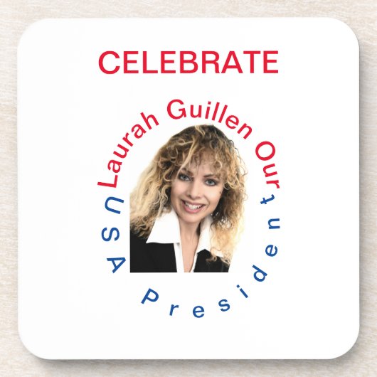 #REALUSAPRESIDENTLAURAHGUILLEN BIER ONDERZETTER (Voorkant)