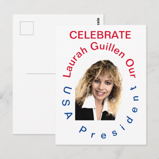 #REALUSAPRESIDENTLAURAHGUILLEN BRIEFKAART (Voorkant / Achterkant)