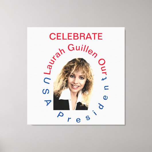 #REALUSAPRESIDENTLAURAHGUILLEN CANVAS AFDRUK (Voorkant)