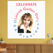 #REALUSAPRESIDENTLAURAHGUILLEN CANVAS AFDRUK (Insitu (Woonkamer))