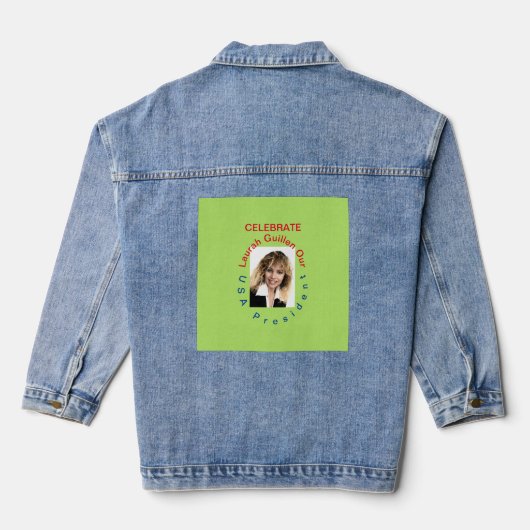 #REALUSAPRESIDENTLAURAHGUILLEN DENIM JACKET (Achterkant)
